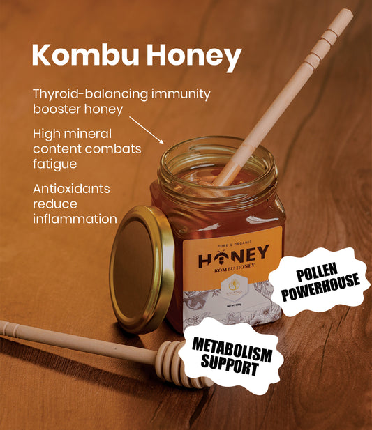 Pure Kombu Honey - High Pollen Content (500 gm) 