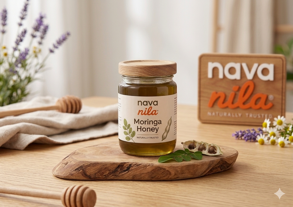 Navanila Moringa Honey jar